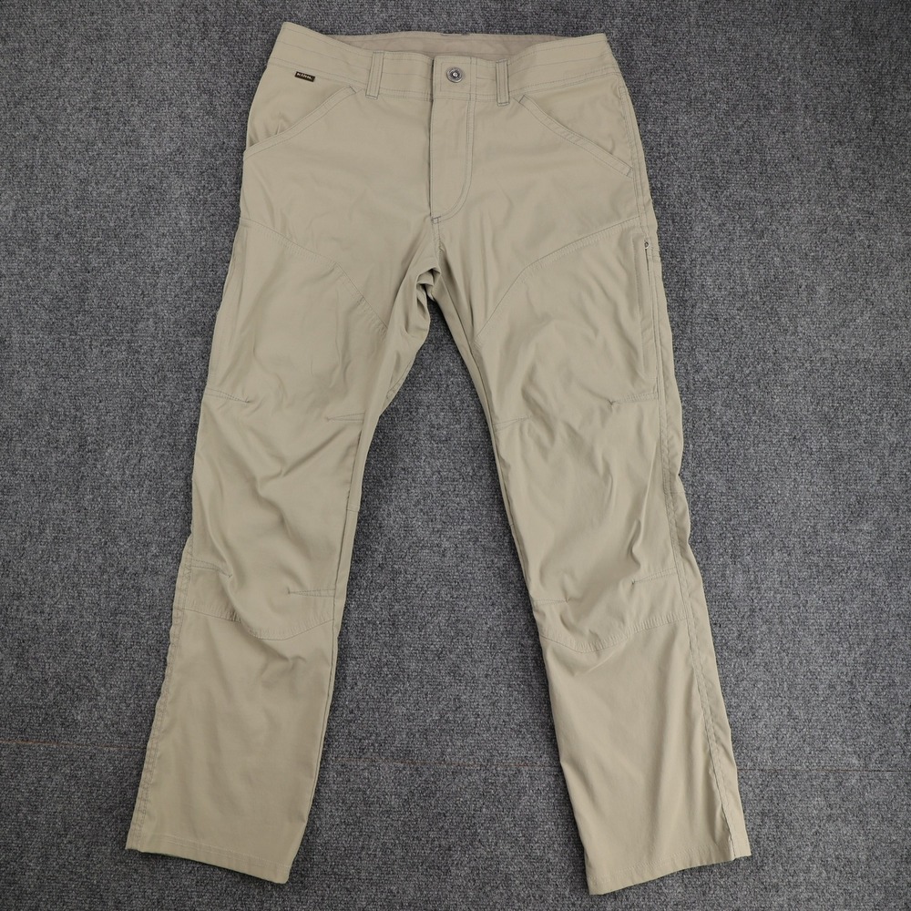 Kuhl Renegade Mens 30x28 Khaki Tan Technical Hiking Pants 5120 Stretch‎ Taper